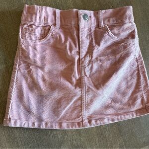 H&M Girls Pink Corduroy Skirt